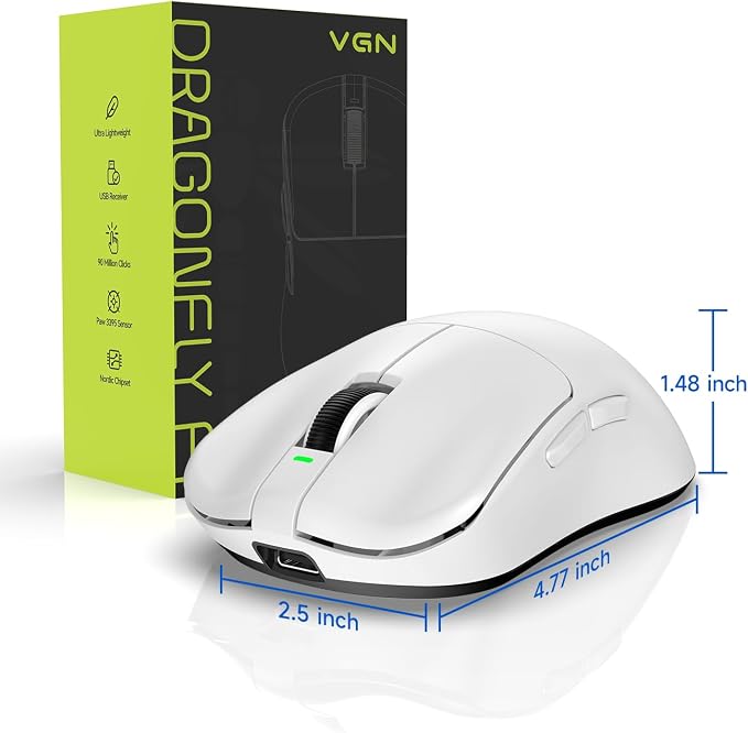 VGN F1 MOBA Wireless Gaming Mouse, 4K Polling Wired/Wireless Gamer Mice - Image 9