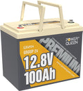 Power Queen 12V 100Ah Group 24 LiFePO4 Battery, 1280Wh Lithium Battery by PowerQueen