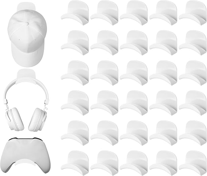30 Pcs Headset Wall Holder Adhesive Gaming Headset Holder Hooks by Wonderjune