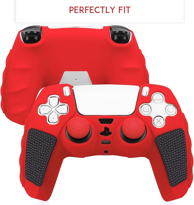 SIKEMAY Anti-Slip PS5 Controller Skin, Soft Thicken Non-Slip Studded Silicone - Image 2