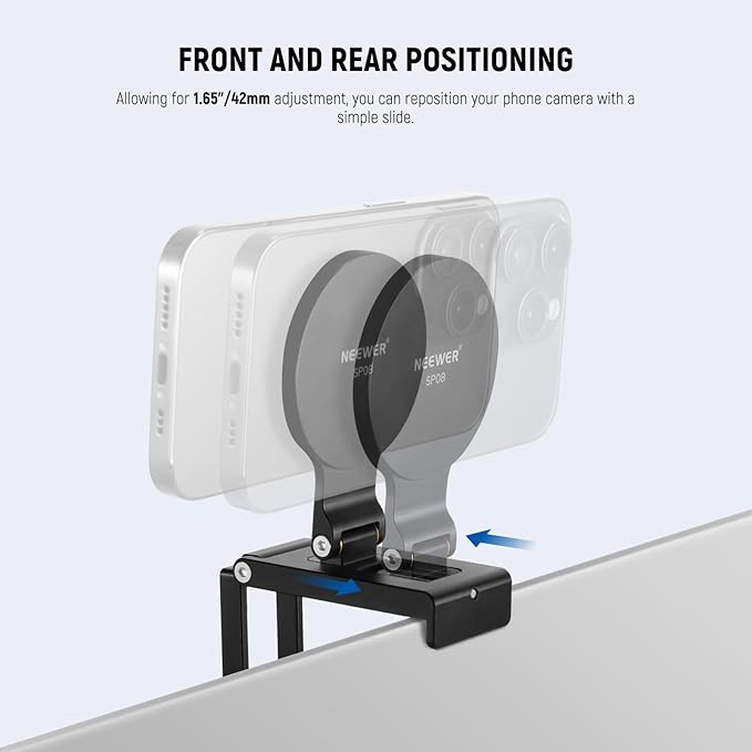 NEEWER Continuity Camera Mount for Desktop Monitor, Magnetic Tri Fold Desk - Image 5