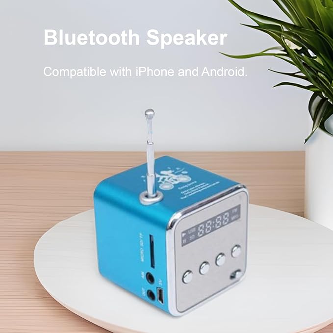 Mini Bluetooth Speaker, Etigood Wireless Music Player Portable FM Radio - Image 2