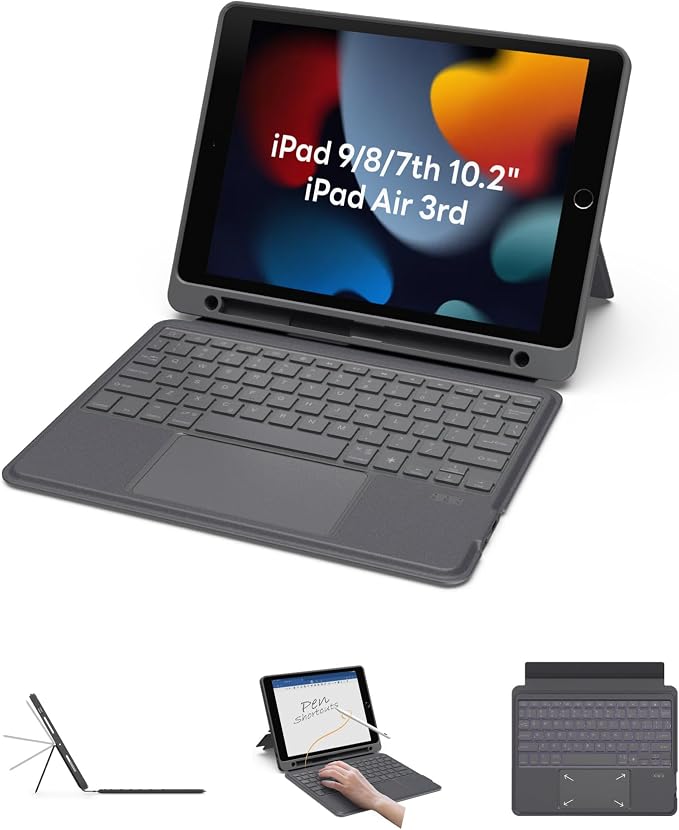 EIP Bluetooth Keyboard Case for iPad 10.2 inch & iPad Air 10.5 inch, 10.2 by eiP