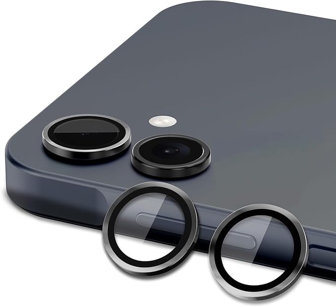 for Samsung Galaxy A06 Camera Lens Protector, Individual Metal Ring Tempered - Image 2