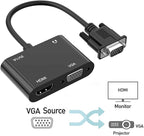 VGA to HDMI VGA Audio Video Cable Adapter Converter Splitter - Image 2