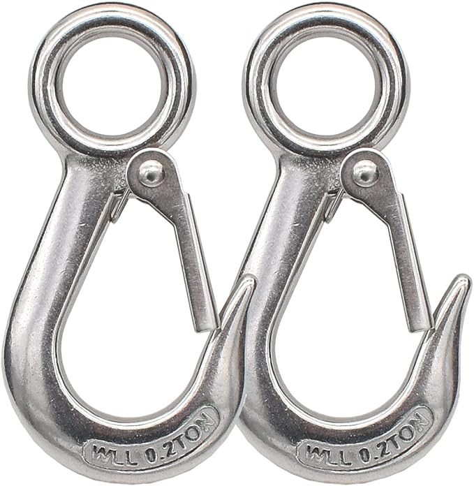 Alele 2Pack Grab Hooks, Slip Hooks, Stainless Steel Lifting Hook Rigging by AleleBeautyofmetal
