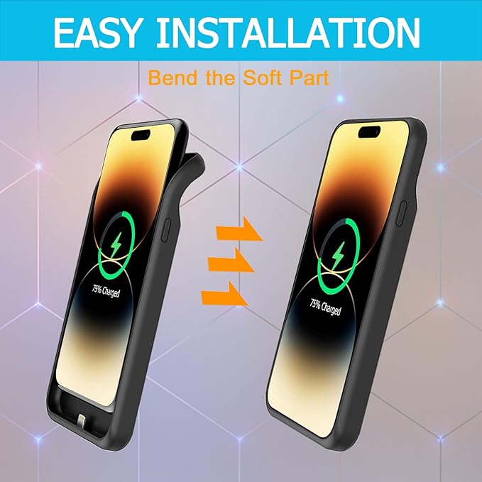 Battery Case for iPhone 14 Pro Max, Upgraded 10800mAh Rechargeable Portable - Image 3
