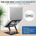 Laptop Cooling Pad with 2 Detachable Fans, Adjustable Height & Angle Stand - Image 2