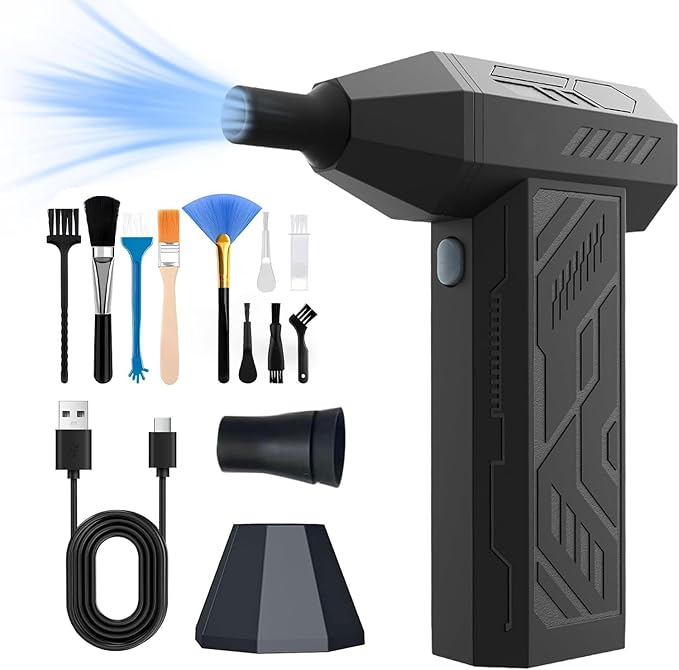 Compressed Air Duster Kit 130, 000 RPM Electric Air Duster 4-Gear Adjustable by Ekmoey