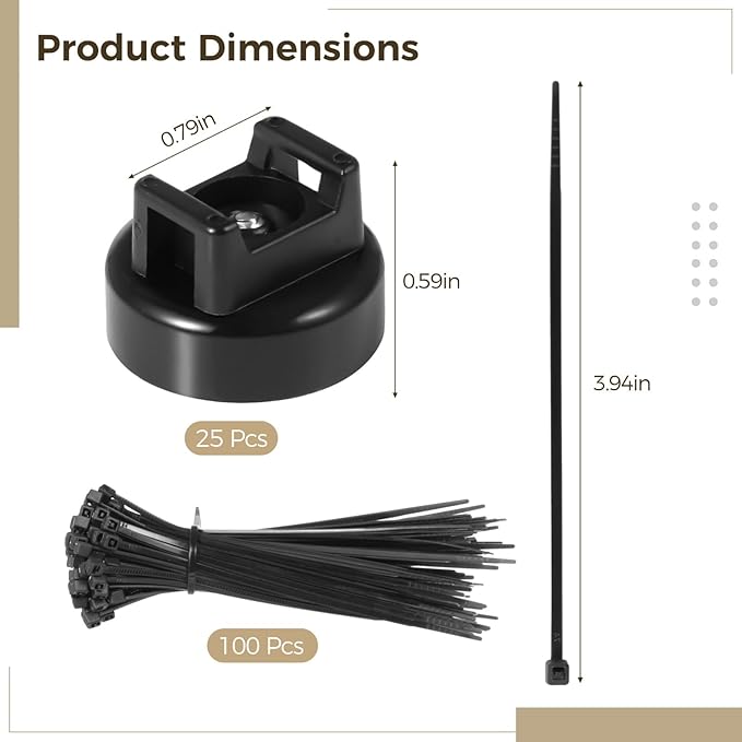 Magnetic Cable Zip Tie Mounts, Wire Management Bases - Image 4