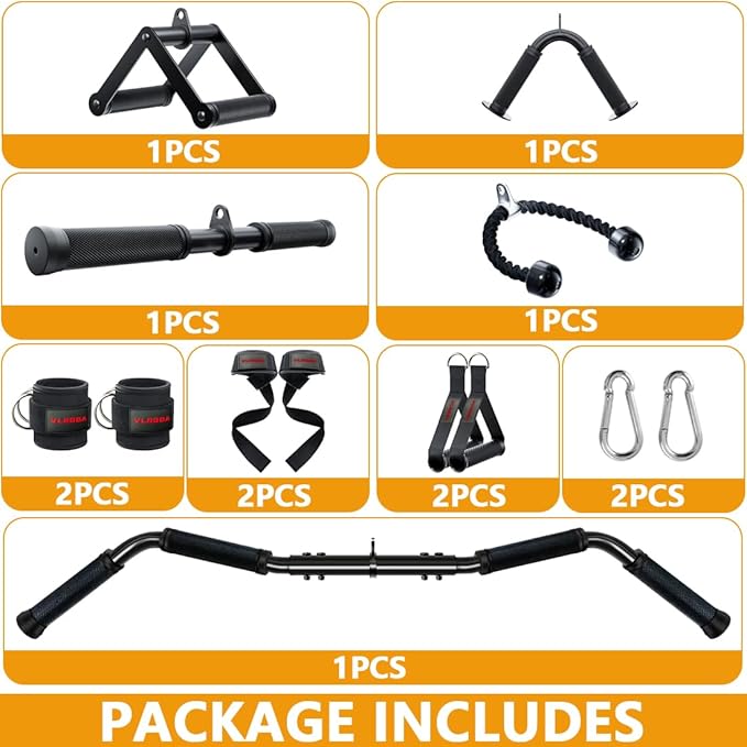 Cable Attachments for Gym, Cable Machine Accessories for Home Gym, Triceps Pull - Image 6
