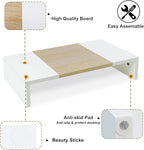 TEAMIX 20 Inch Monitor Stand Riser, Wooden Desktop Riser - Image 3
