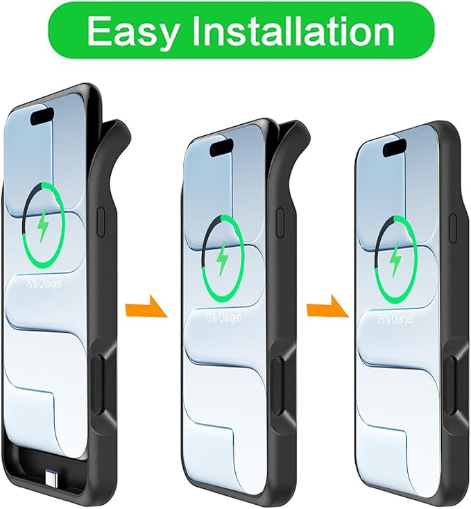 Battery Case for iPhone Air, Upgraded 12000mAh Rechargeable Portable Charging - Image 3
