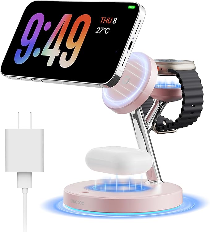 New 3 in 1 Charging Station for Apple Compatible by Ouotoo