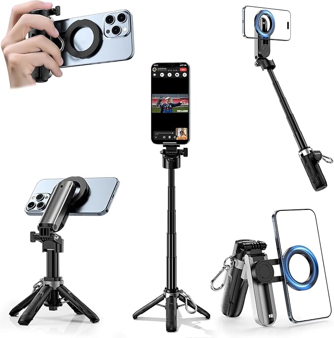 CloudValley Magnetic 4-in-1 Multifunctional Selfie Stick Tripod, Mini Portable by CloudValley