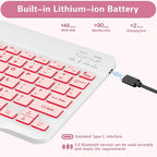 Galaxy Tab A9 Plus Case with Keyboard 5G 11 Inch 2023, 7 Color Backlit - Image 4