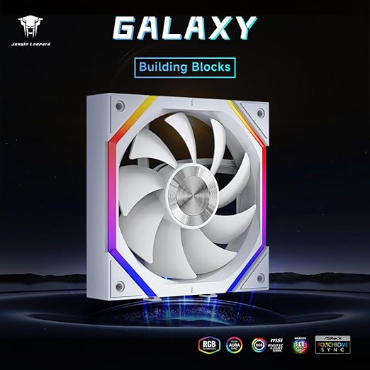 Jungle Leopard Galaxy 120mm PC Case Fan, ARGB and PWM Cooling Fans PC, Axle - Image 2