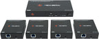 J-Tech Digital HDMI Extender Splitter 1x4 Over Single Cat5e/6 Ethernet Cable Up by J-TechDigital