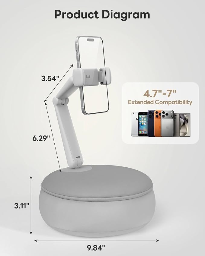 SAIJI Cell Phone Pillow Holder mini iPhone Stand - Image 7