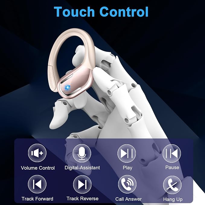 Wireless Earbud, 75H Bluetooth 5.4 Headphones Sport IP7 Waterproof, Running - Image 7