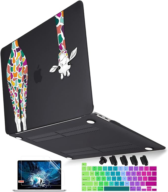 Mektron for MacBook Pro 16 Case A2141 2020 2019 Release, Matte Black Colorful by Mektron