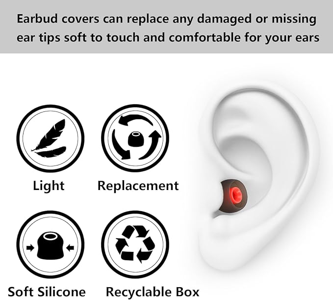 54 PCS Earbud Replacement Tips Silicone Earbud Tips Earbud Covers Fit - Image 4