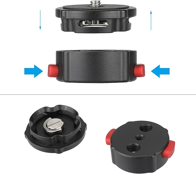 CAMVATE Quick Release Tripod Head Base Mount - Image 2