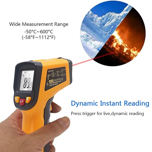 Ketotek Digital Infrared Thermometer Temperature Gun -58°F-1112 °F Handheld Non - Image 2
