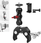 Camera Clamp Mount with Dual Ballhead Magic Arm, Aluminum Camera Mount Super by Mechrig