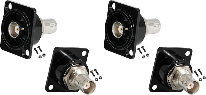 PENGLIN 2PCS BNC D Series Panel-Mount Connector, BNC Female to Female Adapter by PENGLIN