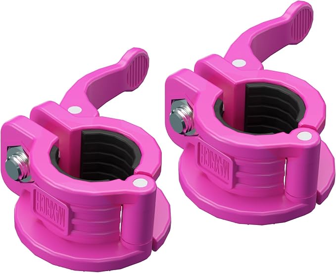 MAXRICH T Barbell Clamp 1 inch Multiple Sizes & Adjustable Weight Clips by MAXRICH