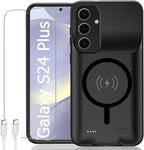 Battery Case for Galaxy S24 Plus, Slim Portable Protective Fast Charging Case by KCKEBLM