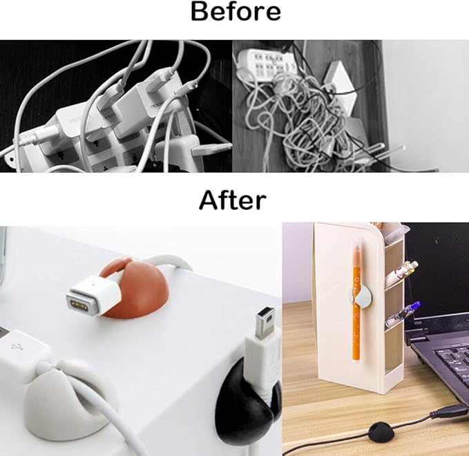 SourceTon 2 Packs Aluminum Headphone Stand Hanger and 6 Cable Clips, 2 Headset - Image 4