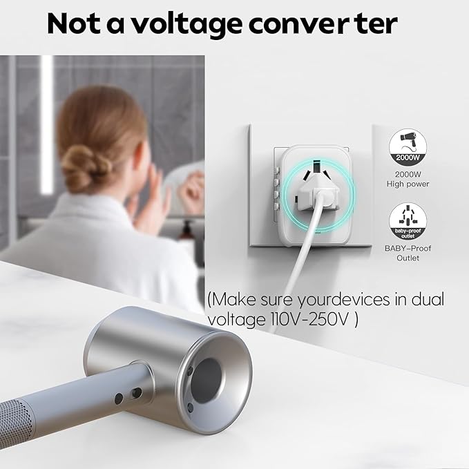 JMFONE International Power Plug Adapter, Universal Travel Adapter - Image 2