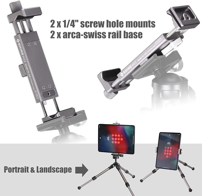Full Metal Tablet Tripod Holder – Compatible - Image 4