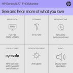 HP Series 5 527sa Monitor with Speakers 27" 100Hz IPS FHD 99% sRGB 300 Nits - Image 6