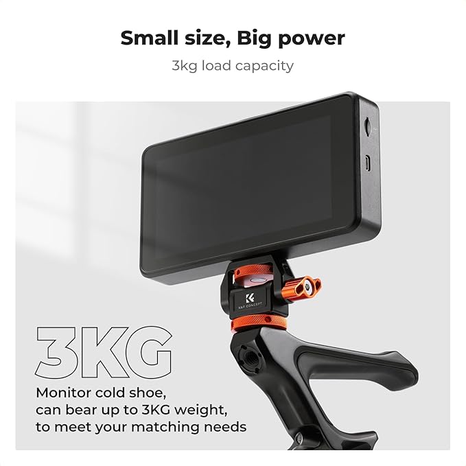 K&F Concept Adjustable Camera Monitor Mount, Aluminum Camera Mount 360° Swivel - Image 5