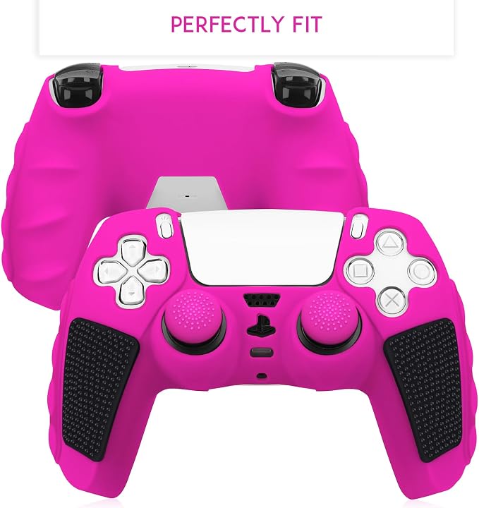 SIKEMAY Anti-Slip PS5 Controller Skin, Soft Thicken Non-Slip Studded Silicone - Image 2