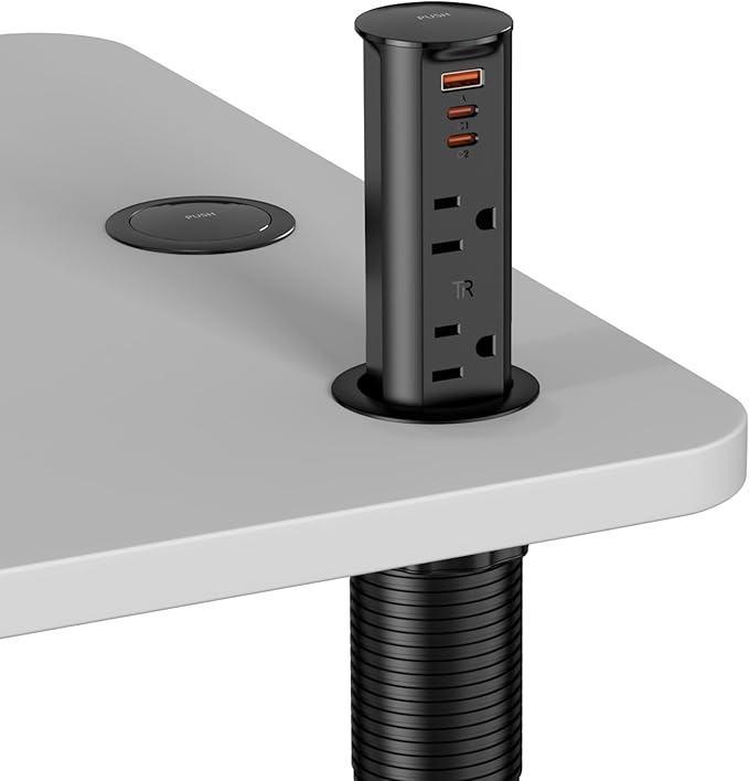 2 Inch Pop Up Outlet for Countertop, Power Grommet 2-inch Desk Wire Hole Insert by Jgstkcity