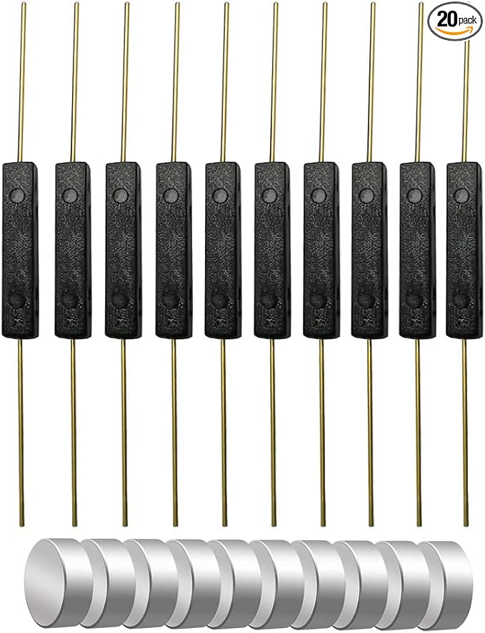 10pcs Plastic Reed Switch Reed Contact Normally Open Magnetic Induction Switch by Gebildet