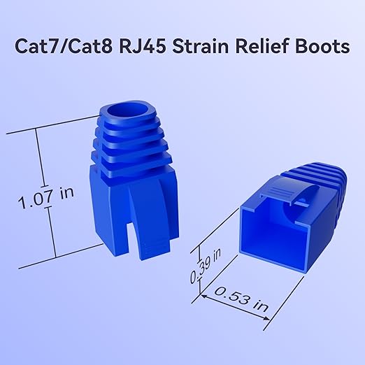 CableGeeker 100-Pack Cat7 / Cat8 RJ45 Strain Relief Boots, RJ45 Boot, Cat 6 Boot - Image 2