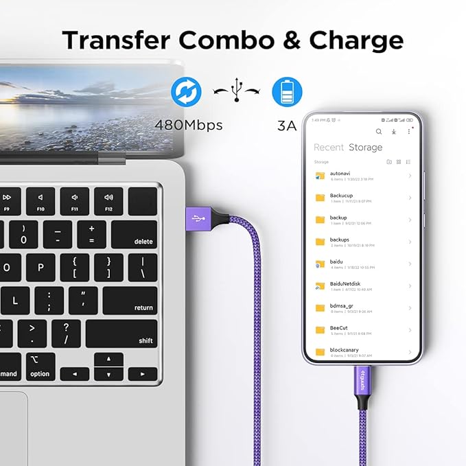 etguuds 4ft USB A to USB C Cable 3A Fast Charging, - Image 4