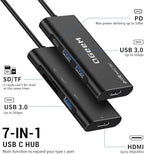 USB C Hub, QGeeM USB 4k to HDMI Adapter, 7 in 1 USB-C Dongle - Image 2