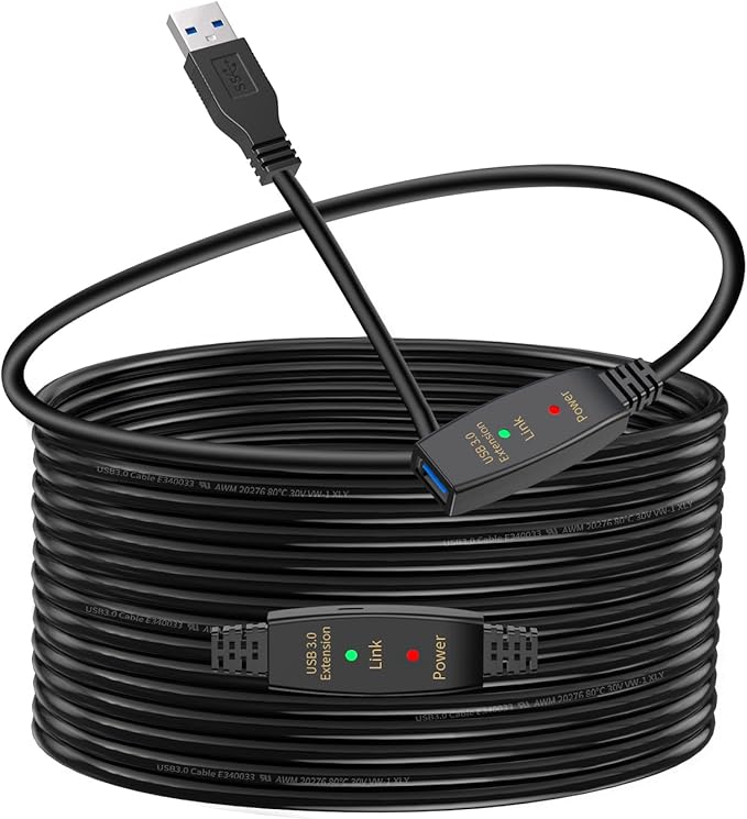 LDKCOK Active USB 3.0 Extension Cable 50ft– Male to Female Extender Cord by LDKCOK