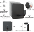 VIS'V Adhesive Hooks, Metal Shower Wall Stick on Hooks, Waterproof, 2 Extra - Image 3