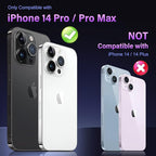 Uyiton for iPhone 14 Pro/iPhone 14 Pro Max Camera Lens Protector, 9H Tempered - Image 7