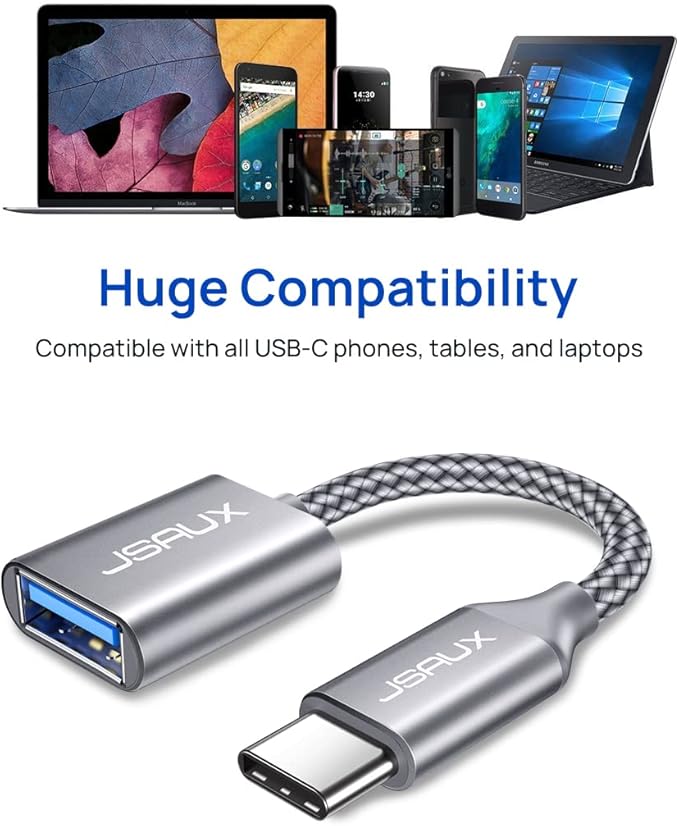 JSAUX USB C to USB Adapter, USB Type C Male to USB 3.0 Female OTG Cable - Image 7