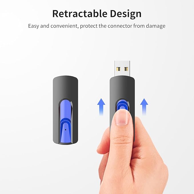 RAOYI 10Pcs 16GB USB Flash Drives Slide Retractable Memory Stick Bulk USB 2.0 - Image 5