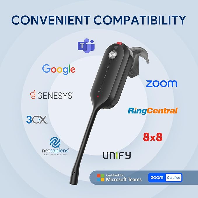 Yealink DECT Wireless Headset WH63 E2, Teams Certified, Single Ear Office - Image 6