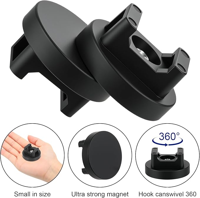 Yookeer 20 Pcs Magnetic Zip Tie Mount Base Black Magnetic Cable Clips Wire - Image 3